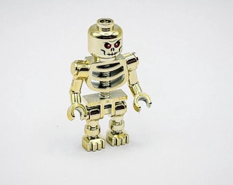 Lego Chrome Gold Plated Skeleton Minifigure New!!