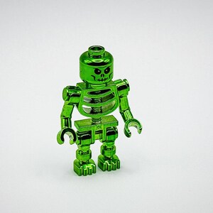 Lego Chrome Green Plated Skeleton Minifigure New!!
