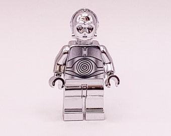 Lego Chrome Silver C-3PO Mini Figure Star Wars - Etsy