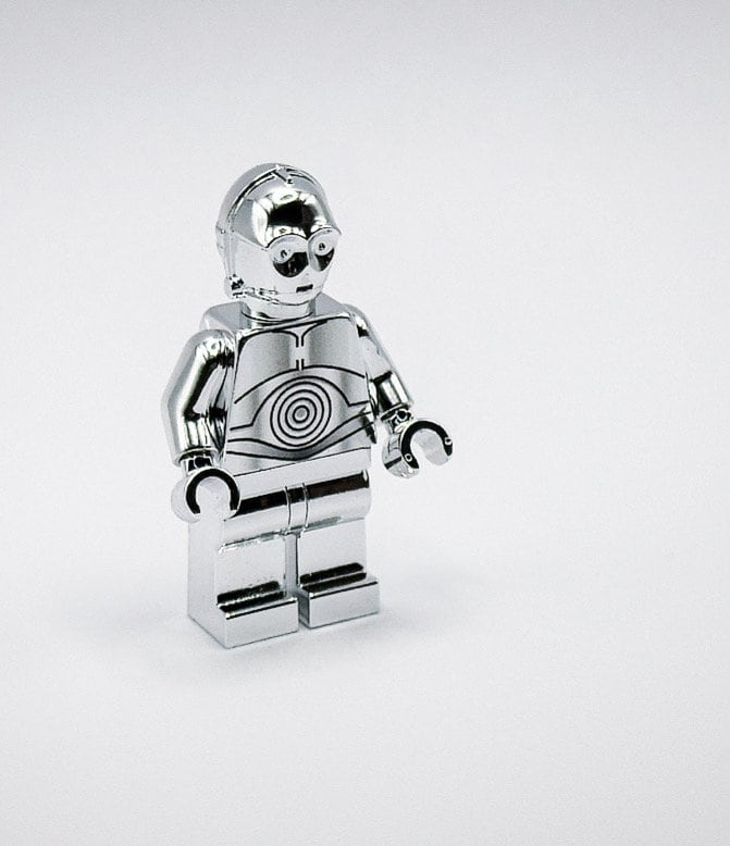 Lego Chrome Silver Plated C 3PO Mini Figure Star Wars New Etsy