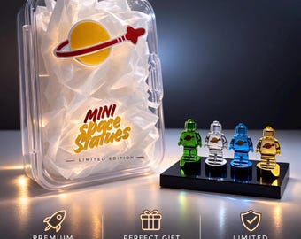 Lego Chrome Plated Minifigure Micro Trophy Statuette Classic Space 90398 New!!