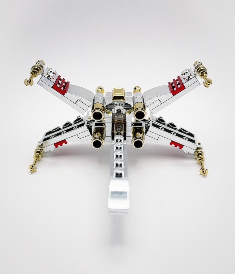 A♡ Lego Chrome Gold/silver/red Plated X-wing Starfighter 30654 Brand
