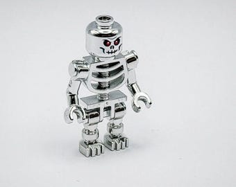 Lego Chrome Silver Plated Skeleton Minifigure New!!