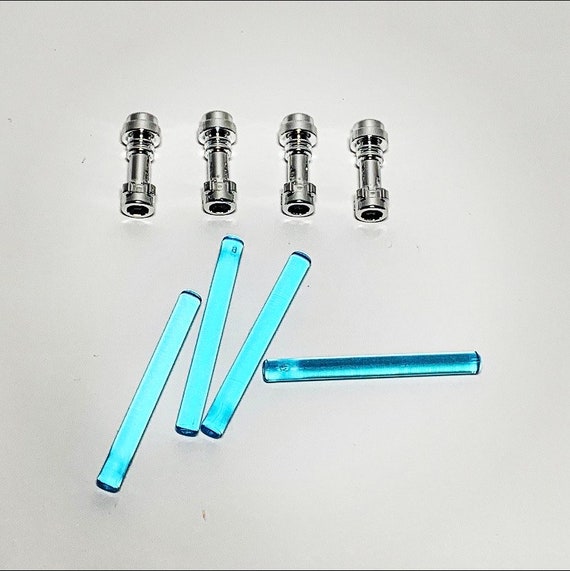 Lego Chrome Silver Hilt Lightsaber Weapon Star Wars X4 New Etsy