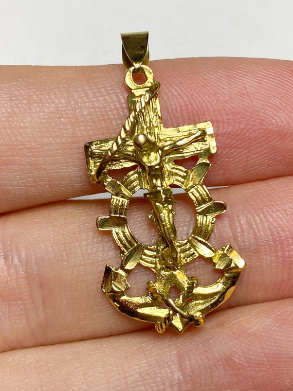 Beautiful Sailors Anchor Jesus Cross Crucifix 18c… - image 1