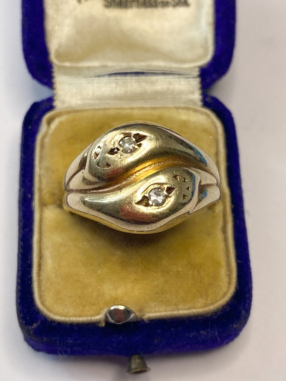 1970's SNAKE 9KARAT 9ct Gold Eternity Victorian T… - image 1