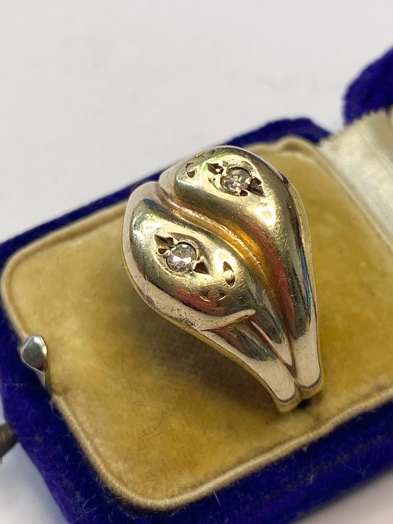 1970's SNAKE 9KARAT 9ct Gold Eternity Victorian T… - image 3