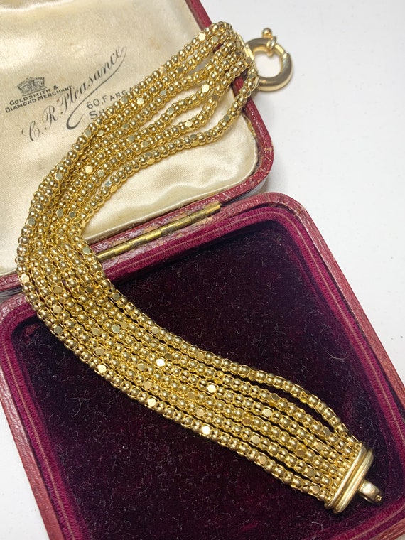 Beautiful Vintage Italian Silver Gilt Gold on Ste… - image 4