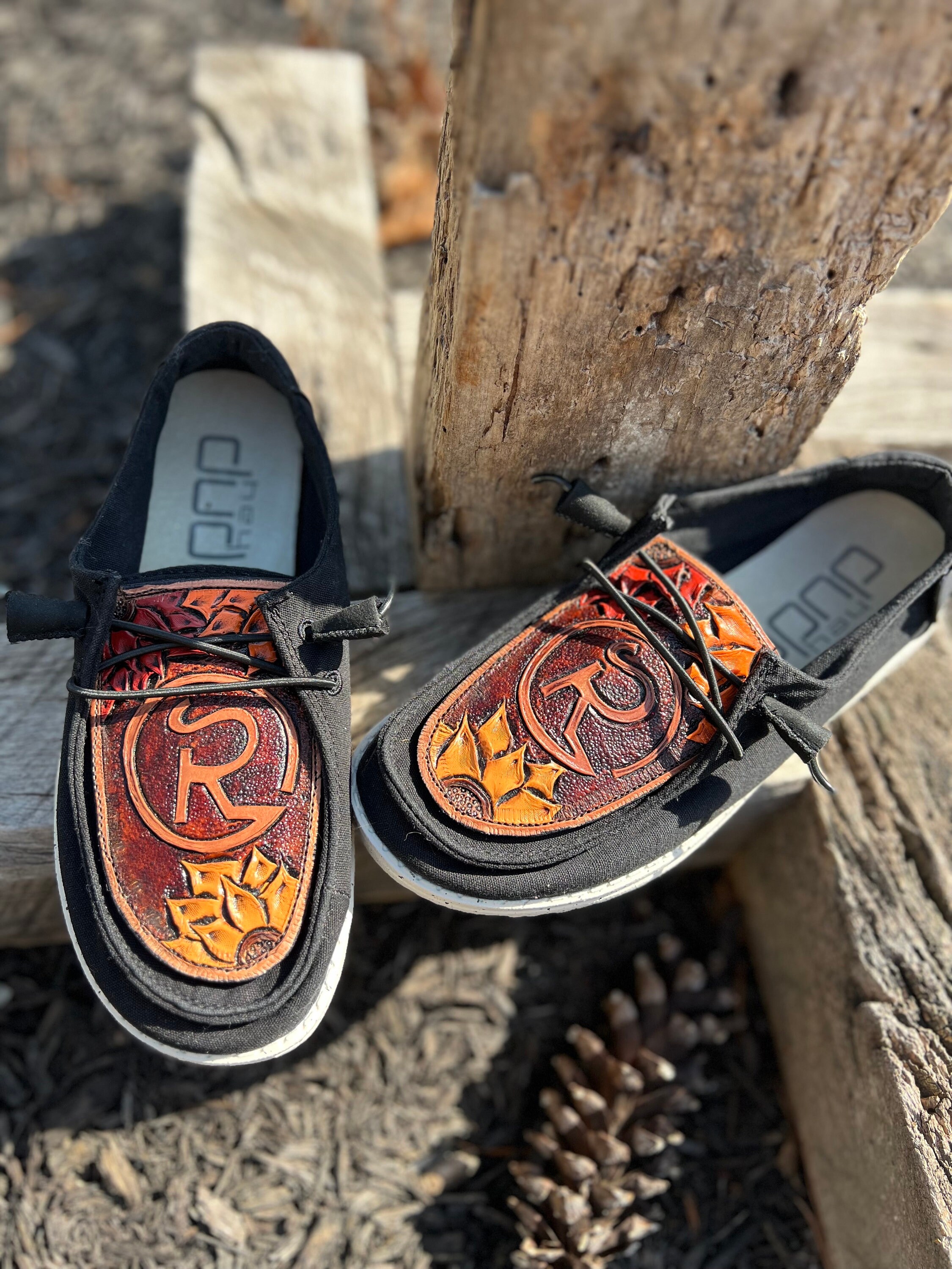custom leather dude shoes
