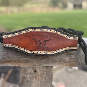 Custom leather nosebands/ rope halters/ bronc halters/ regular halters