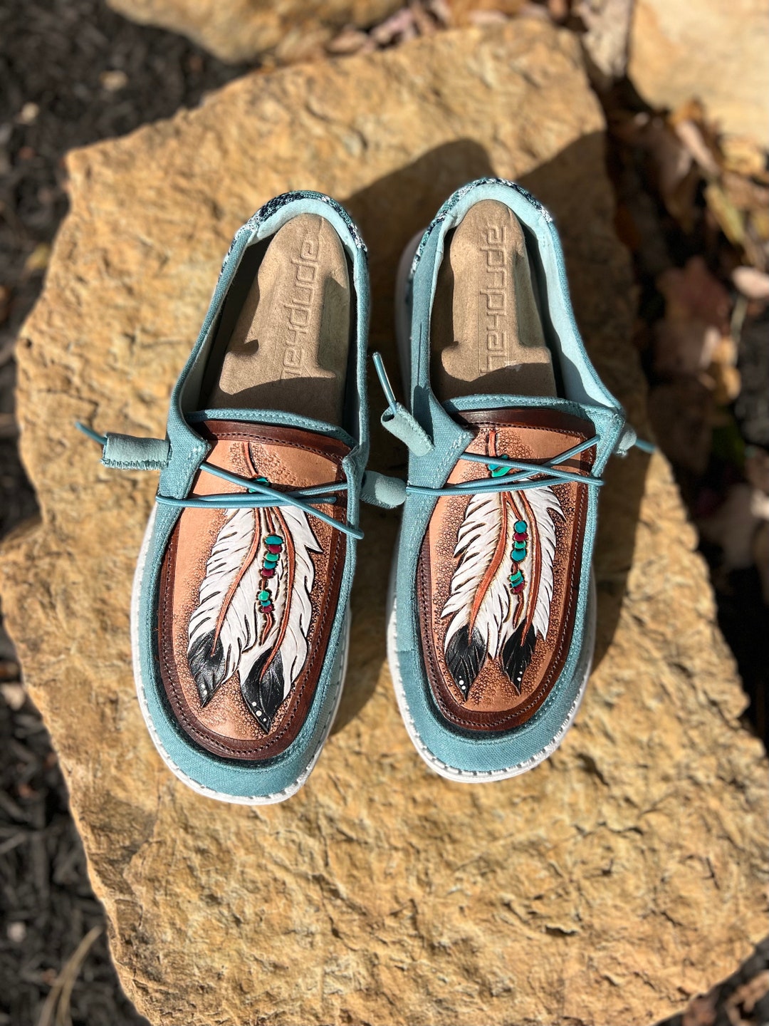 custom leather dude shoes