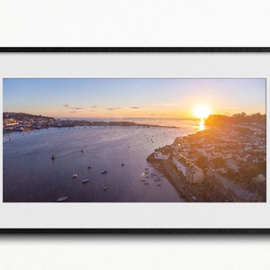 Teignmouth, Shaldon, & River Teign, Misty Sunrise, Devon - Panoramic Photo, Available as a Print, Mounted Print, or Framed Print.