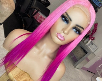 Pink Ombre Closure Wig