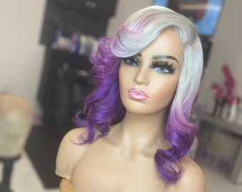 Purple Ombre Brazilian Wig