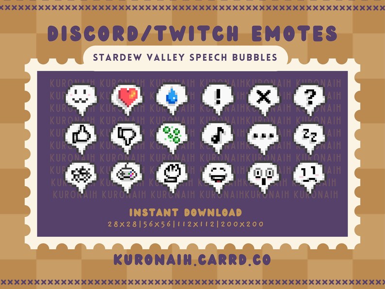 Stardew Valley Speech Bubble 18 Emotes Mega Pack Twitch Etsy