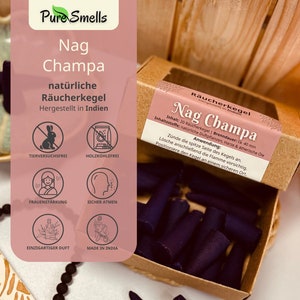 Indian Incense Cones – Nag Champa Fragrance – Natural & Charcoal Free – 20 Cones|Pack