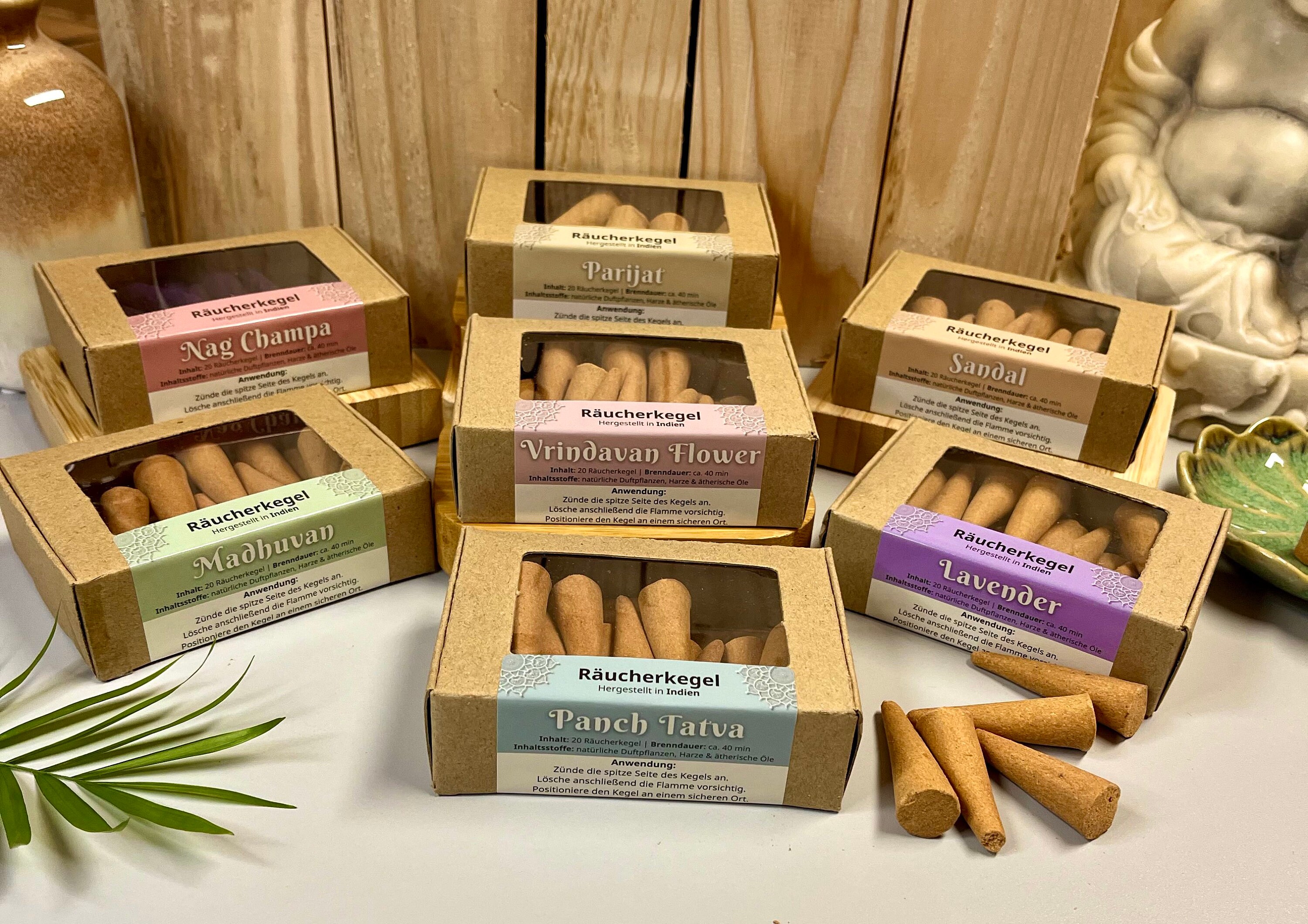 Coni d'Incenso al Nag Champa - Confezione da 12 con Porta