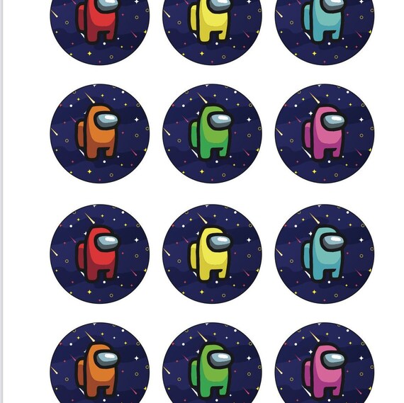 game cupcake toppers instant download printable pdf among cake etsy