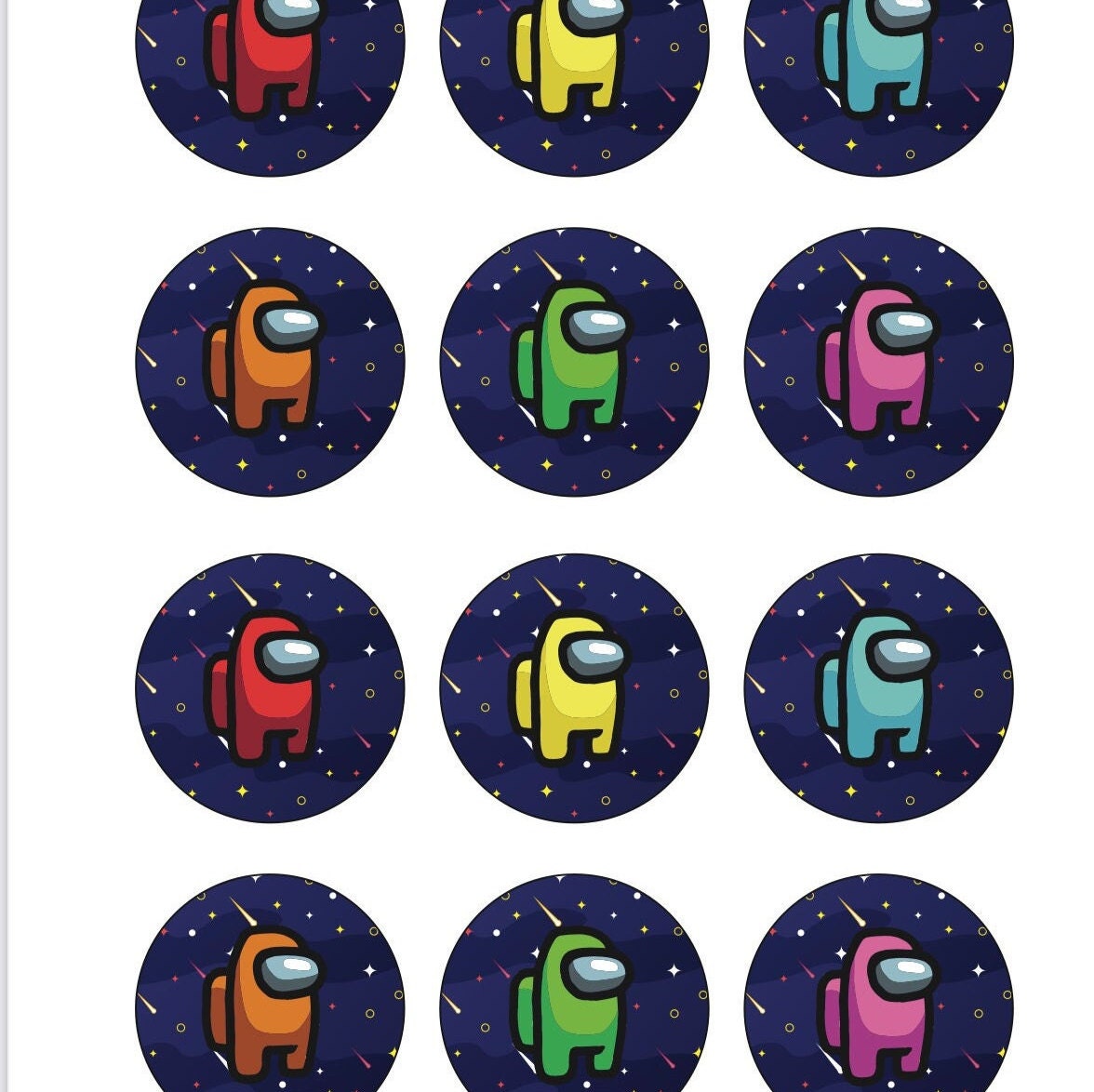 game cupcake toppers instant download printable pdf among cake etsy new zealand