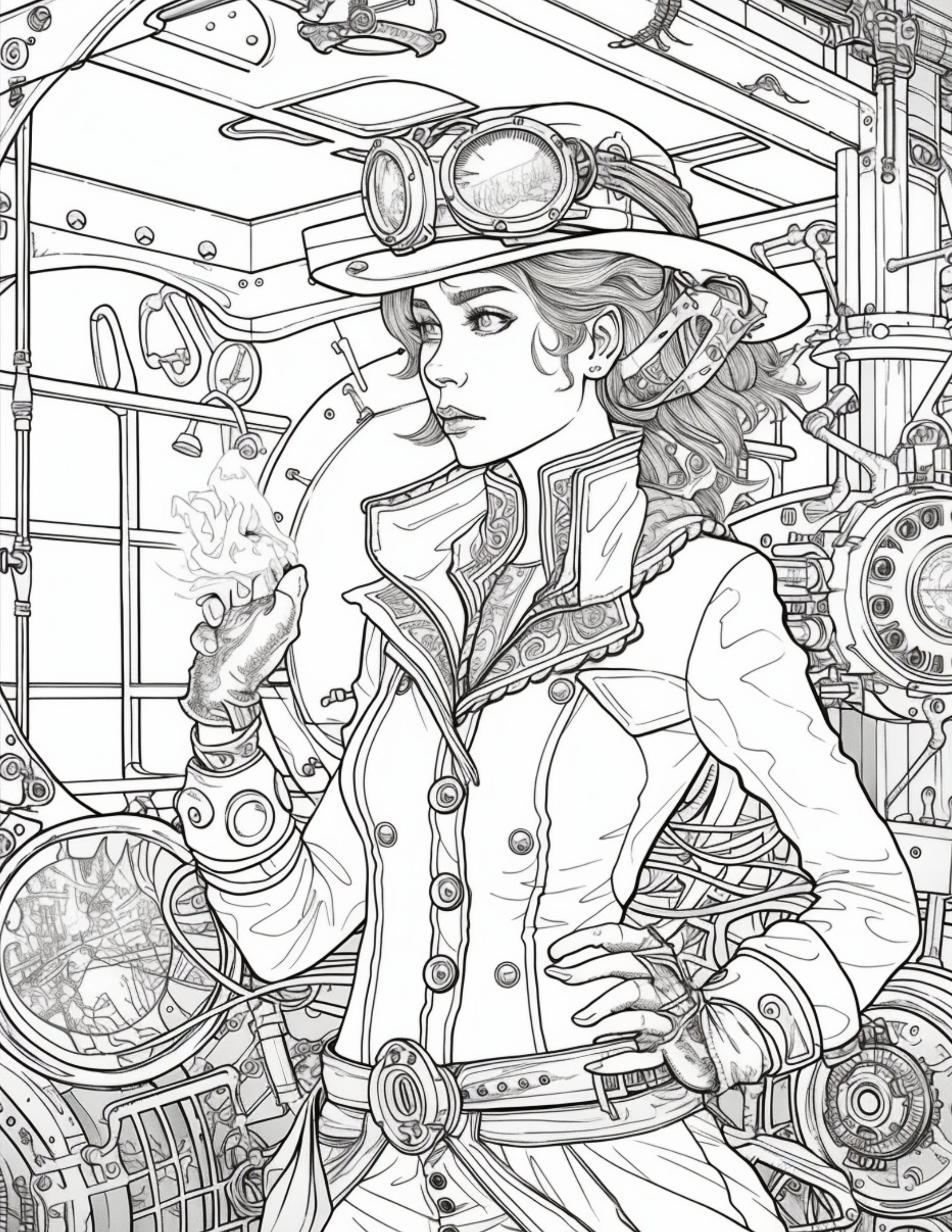 Steampunk Adult Coloring Book: Beautifully Detailed Greek Mythology ...
