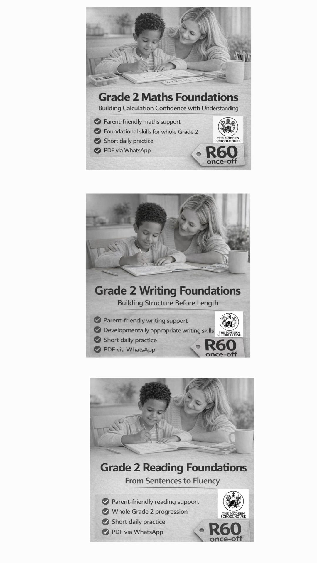 Grade 2 Year Bundle Reading Writing Maths CAPS Aligned - Etsy