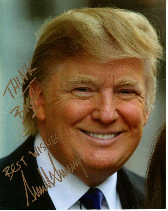 ドナルド・トランプのサイン入り8x10写真 - Etsy 日本