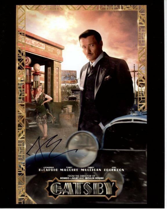 ジョエル・エドガートンのサイン入り8x10グレート・ギャツビー トム