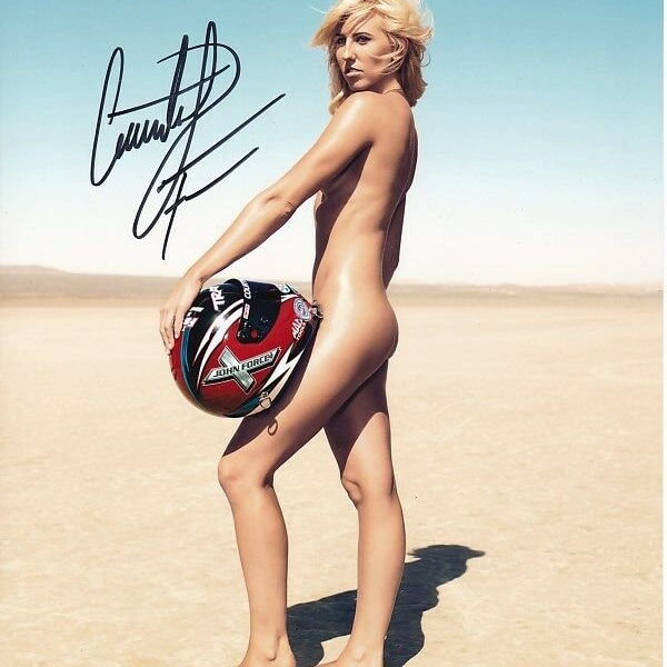 Courtney Force signed autographed 8x10 nhra espn body issue photo