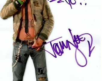 トミー・リーとブリタニー・ファーランのサイン入り8x10写真 モトリー