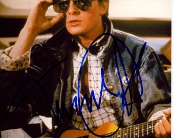 マイケル・J・フォックス直筆サイン入り11x17写真 バック・トゥ・ザ