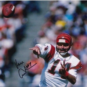Ken Anderson autografou foto 8x10 da NFL Cincinnati Bengals