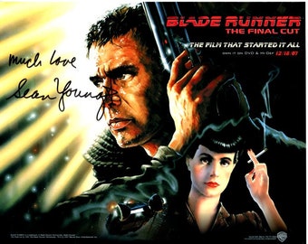 ショーン・ヤングのサイン入り8x10ブレードランナーレイチェル写真