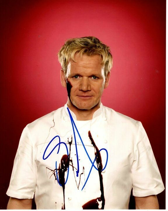 Gordon Ramsay Signed 8 Hell's Kitchen Stainless Steel Chef