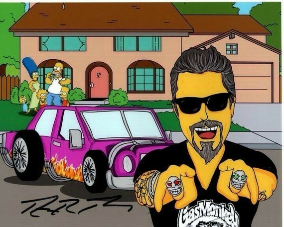Richard Rawlings Signed The Simpsons Gas Monkey Garage Photo Etsy