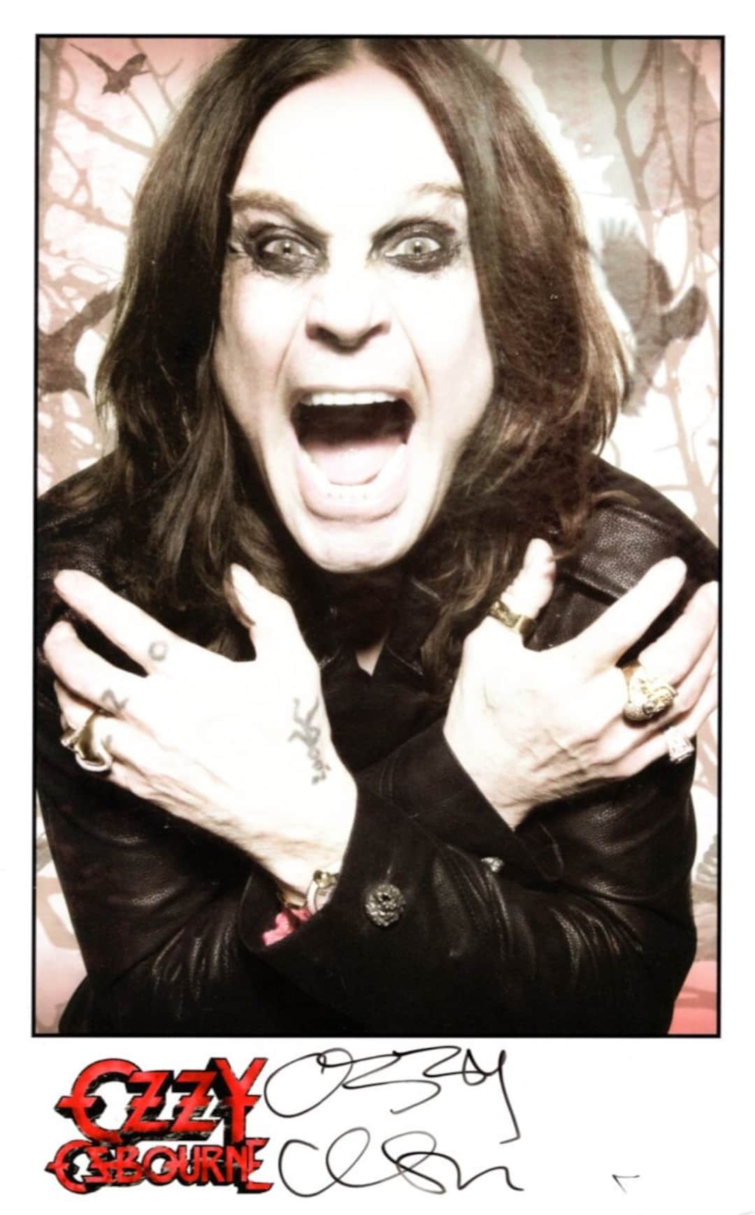 オジー・オズボーンのサイン入り 5x8 写真 (ブラック・サバス