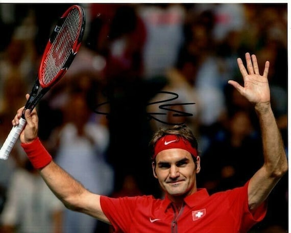 Photo Dédicacée De Roger Federer – Taille 8x10 Avec Certificat D'Authenticité