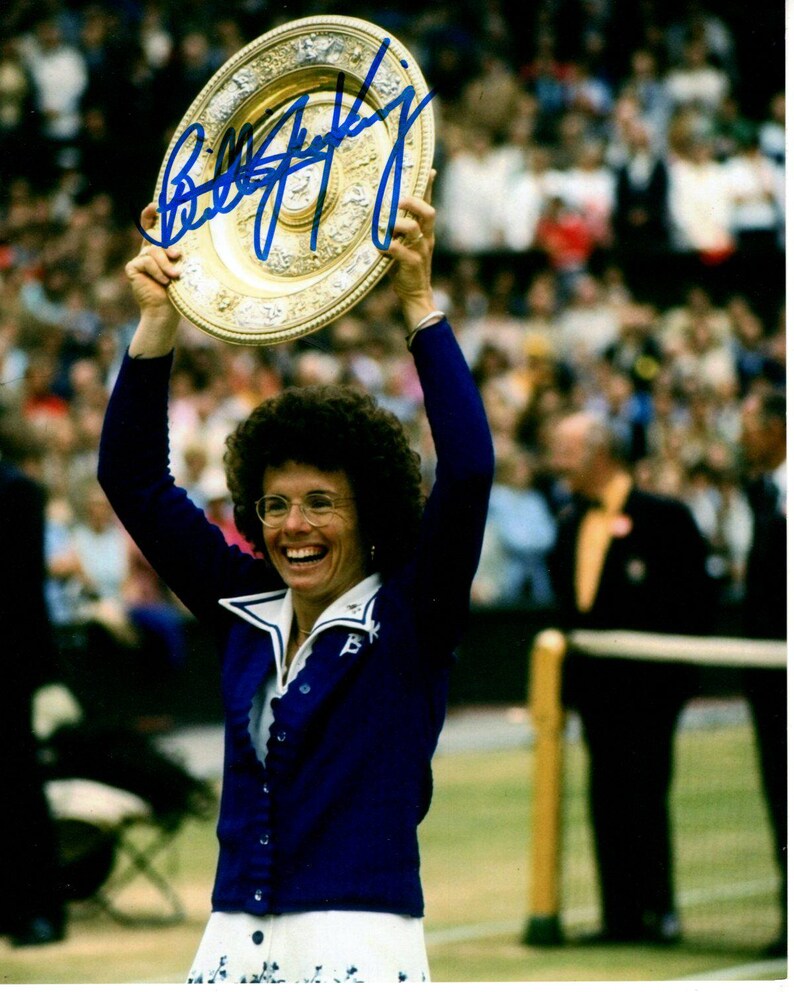 Billie Jean King Signed Autographed 8x10 Tennis Photo - Etsy