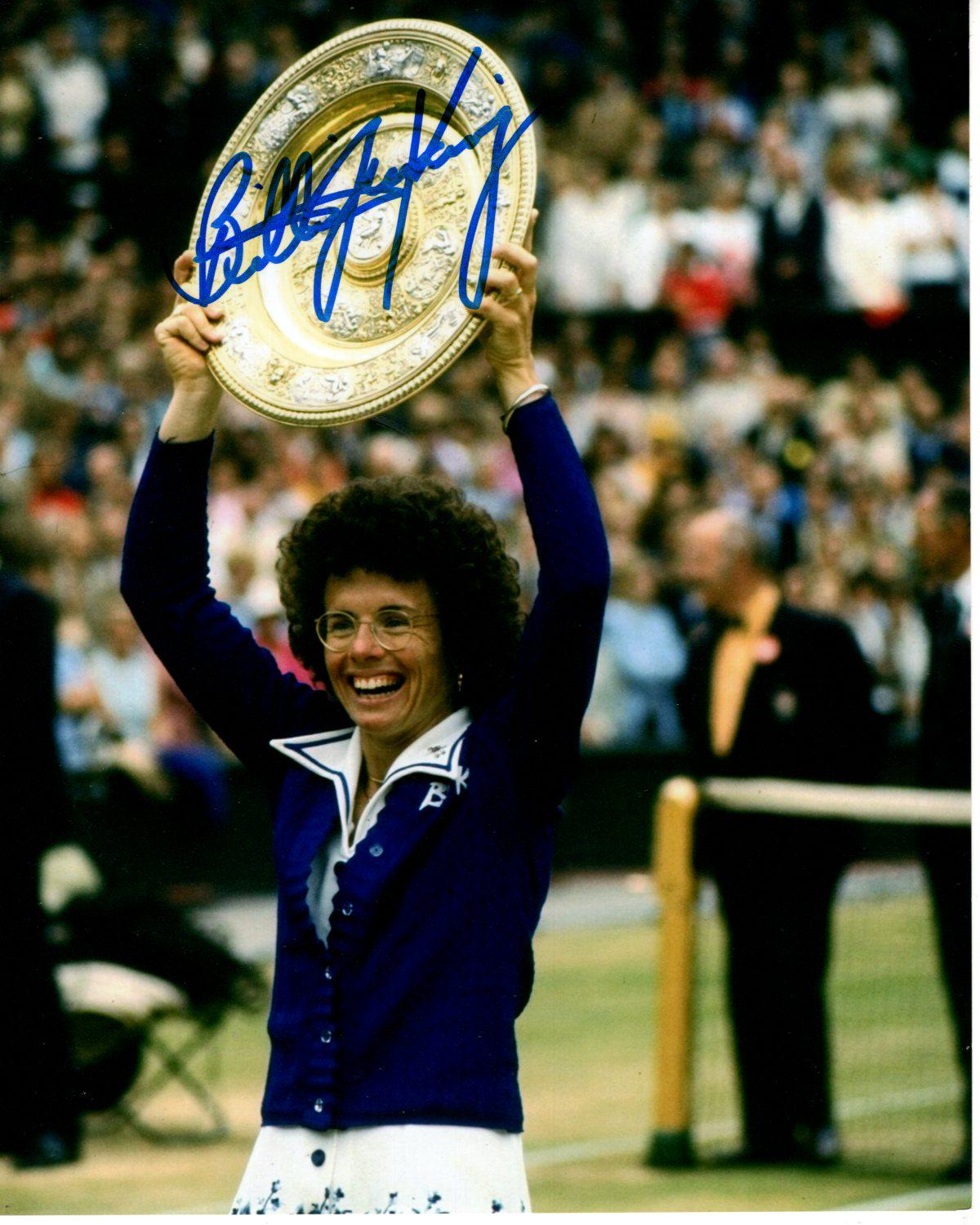 Billie Jean King Signed Autographed 8x10 Tennis Photo - Etsy