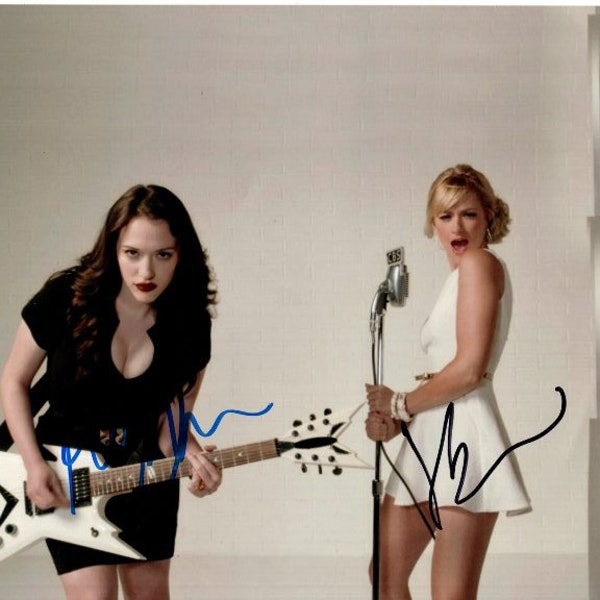 Beth Behrs and Kat Dennings signed autographed 8x10 2 Broke Girls photo