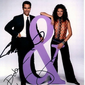 Debra Messing and Eric McCormack signed autographed 8x10 will & grace photo