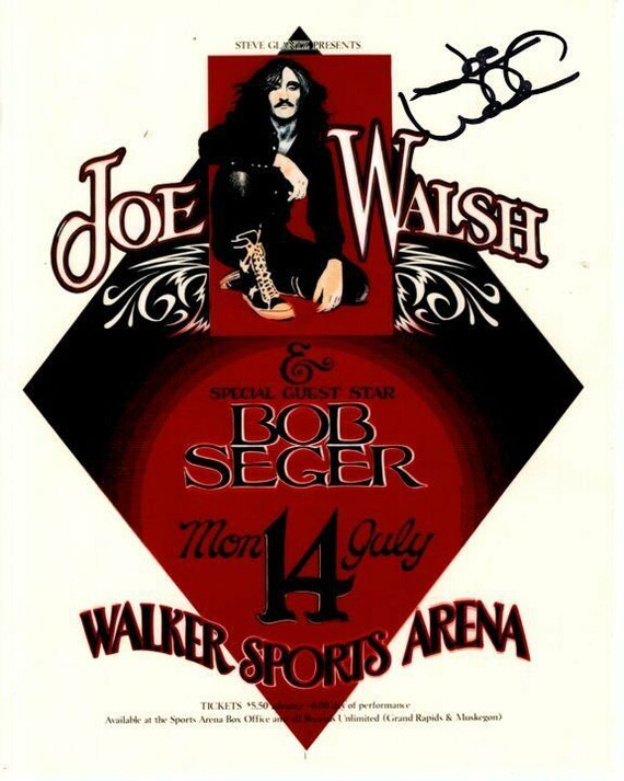 JOE WALSH signed autographed photo COA Hologram main image 0