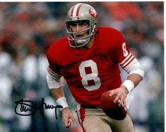 ジョー・モンタナのサイン入り 8x10 NFL サンフランシスコ 49ers 写真