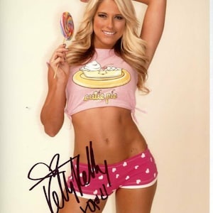 Kelly Kelly Barbie Blank signiertes handsigniertes 8x10 wwe Cutie-Pie-Foto