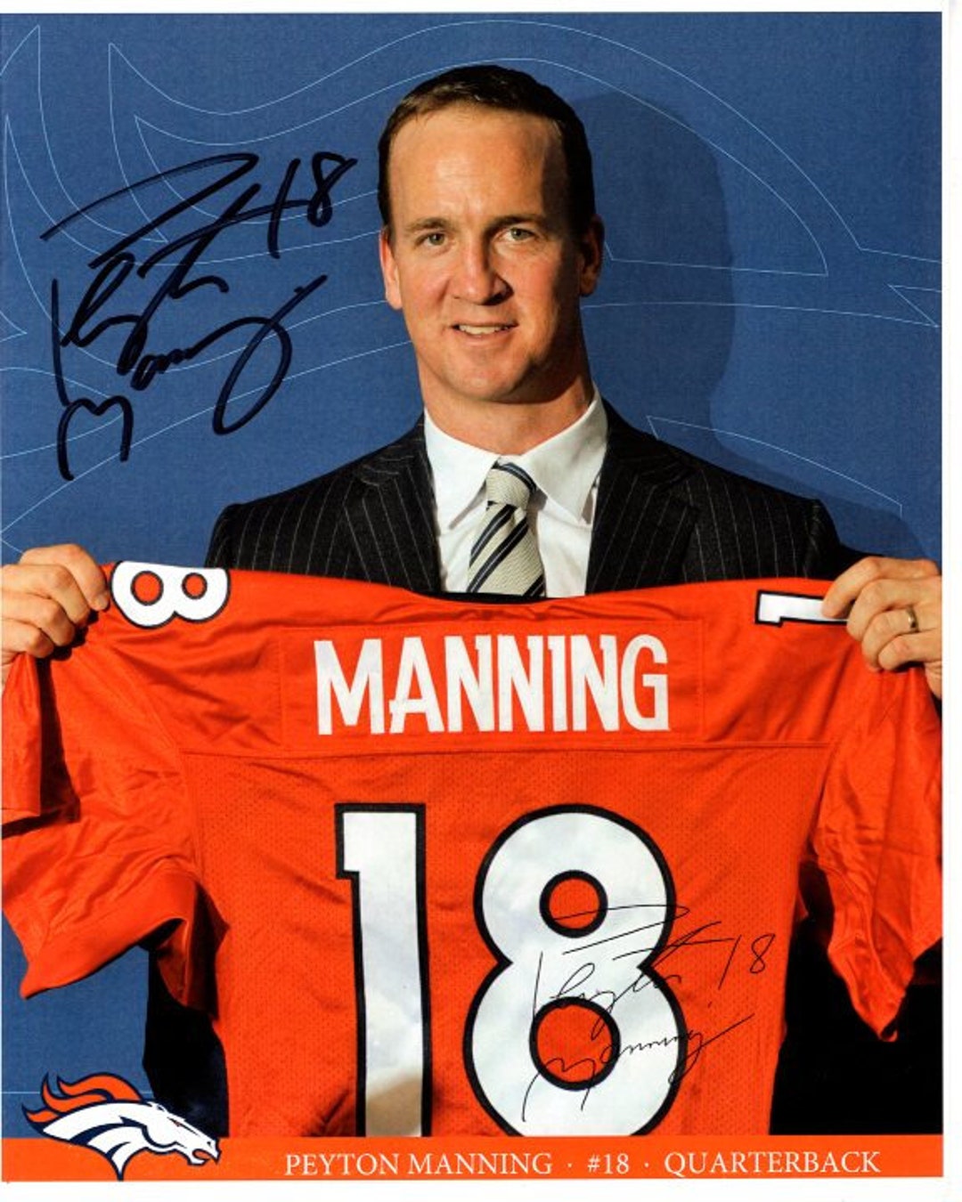 Peyton Manning Signed Autographed 8X10 NFL Denver Broncos Photo - Etsy
