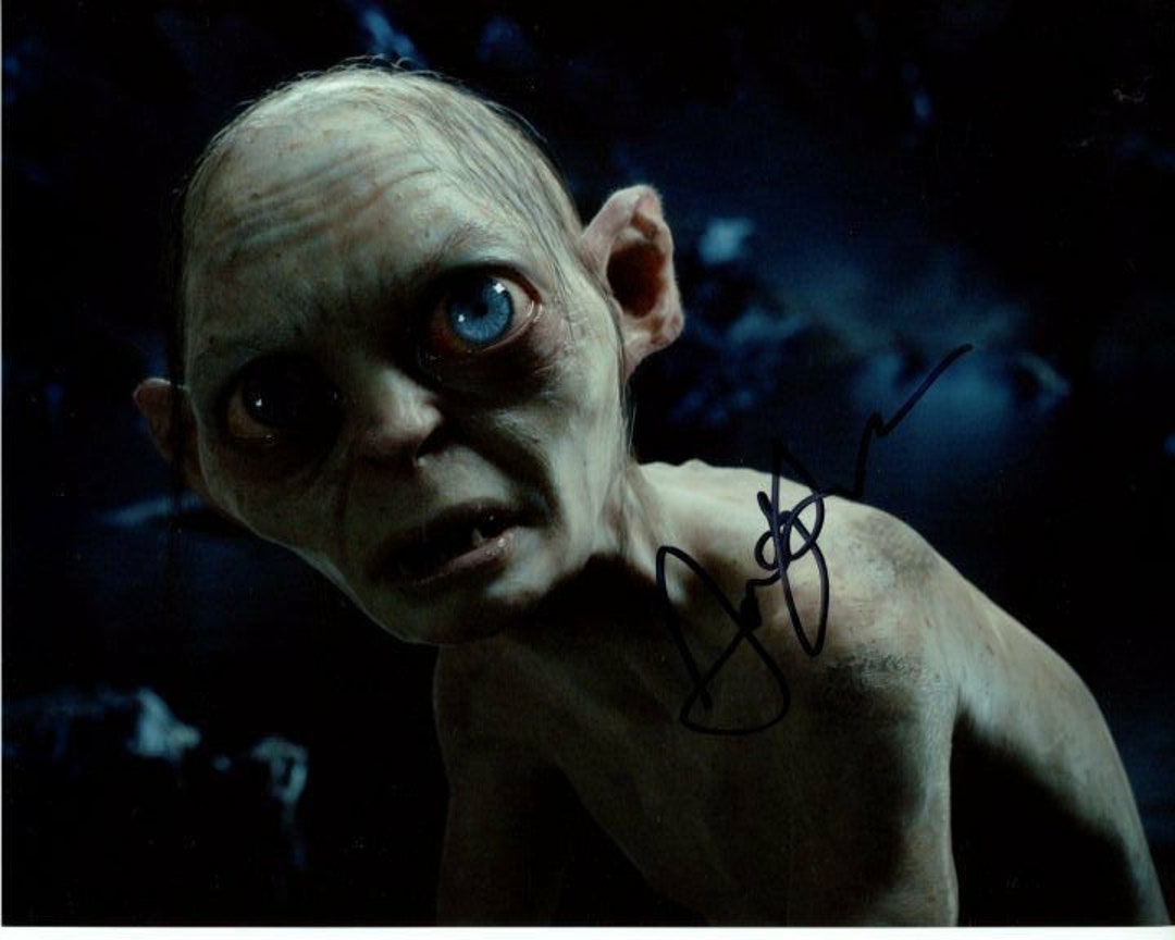 アンディ・サーキスのサイン入り8x10 ホビット 指輪物語 ゴラムの写真