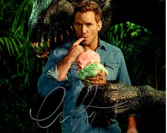 Chris Pratt signed autographed 8x10 jurassic world photo