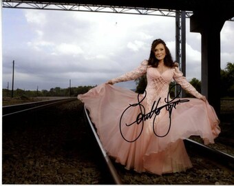 Loretta Lynn signed autographed 8x10 railroad tracks photo