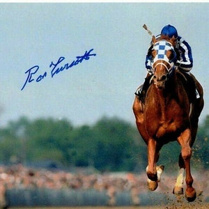 Ron Turcotte signed autographed 8x10 secretariat jockey photo