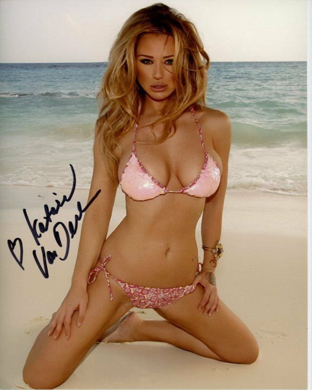 Katarina Van Derham Signed Autographed 8x10 Sexy Beach Bikini Photo - Etsy