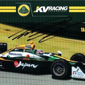 Takuma Sato signierte 5.5x8.5 Indy Indycar Racing Rennauto Held Karte Foto